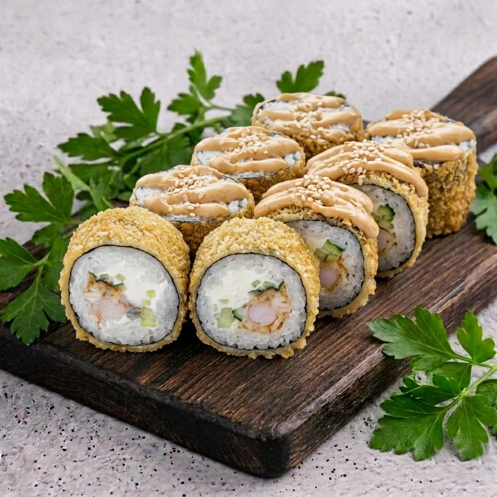 Жареный с угрём и курицей