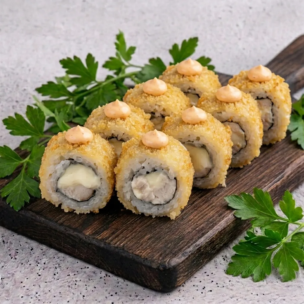 Жареный с курицей