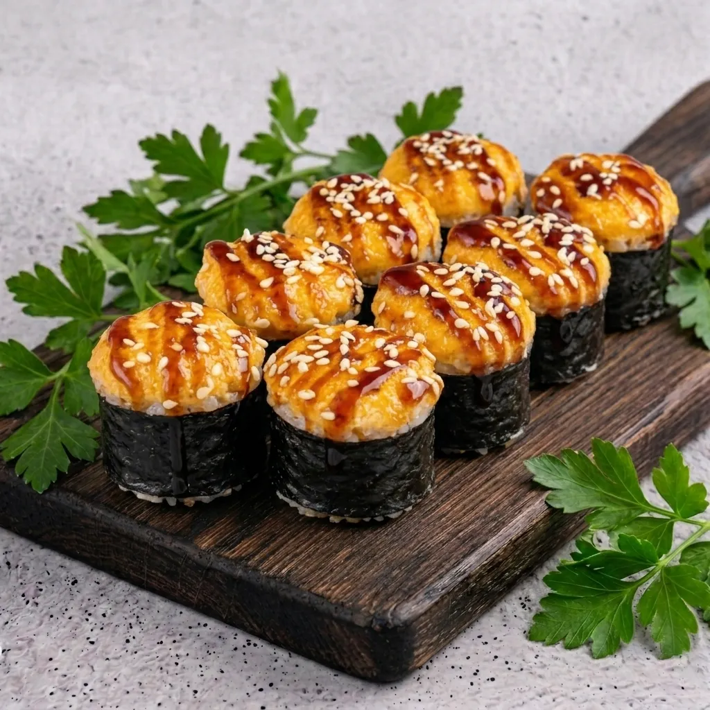 С лососем и креветкой