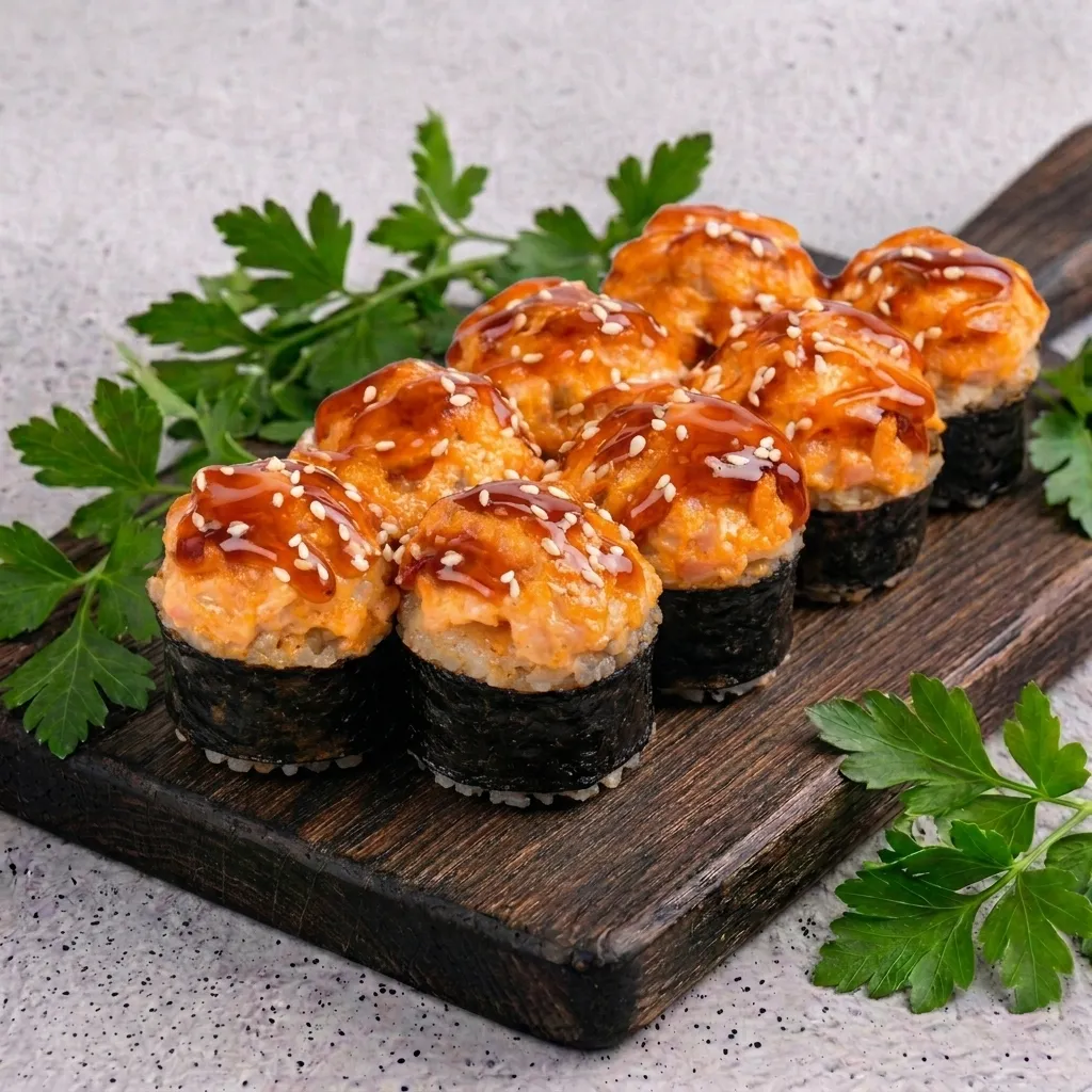 Запечённый с креветкой